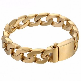 Colossal Chunky Gold Curb Chain Bracelet