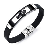 Cross Silicone Wristband Bracelet [3 Variants]