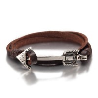 Arrow Charm Wraparound Braided Leather Bracelet [12 Variants]