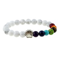 Silver Dog Paw Charm Chakra Healing Bracelet [3 Variants]