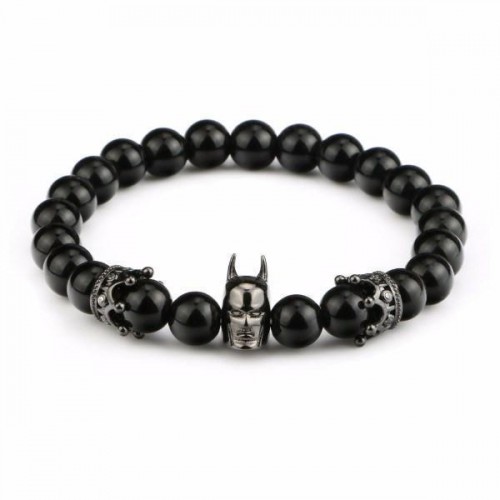 Black Batman Nature Agate Stone Bracelet [4 Variants]
