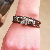 Antique Charm Gallstone Beaded Multi-layer Leather Bracelets [8 Variations]