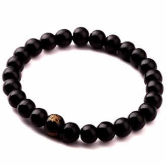 Elegant Black Sandalwood Beaded Meditation Bracelet