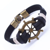 Nautical Charm Leather Wrap Bracelet [15 Variations]