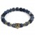 Blue Beads - Gold