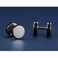 Black Rim Stainless Steel Stud Earrings [6 Variants]
