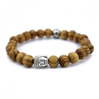 Wood Beads Tibetan Buddha Prayer Bracelet