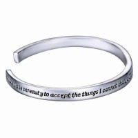 Hand Stamped Inspirational Quote Bangle [2 Variants]
