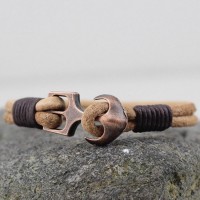 Anchor and Rope Leather Bracelet [3 Variants]