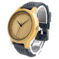 Bamboo Watch with Silicone Wristband [3 Variants]