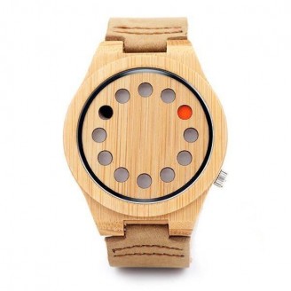12 Hole Bamboo See Leather Wristband