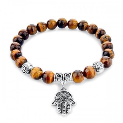 Hamsa Fatima Natural Stone Bracelet [3 Variants]
