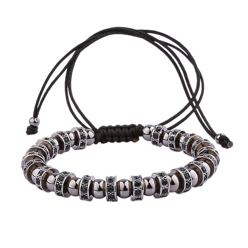 Black Pavé Crystal and Beads Bracelet [4 Variants]