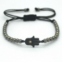 18K Gold Plated Beads Hamsa Hand Unisex Bracelet [4 Variants]