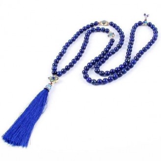 Lapis Lazuli Mala Beads with Tassel