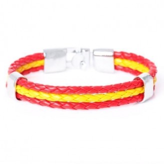 Support Spain Leather Unisex Bracelet