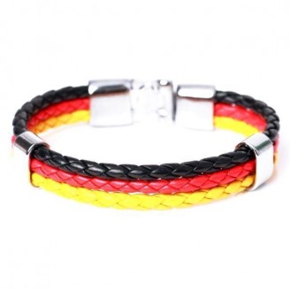 Support Germany Leather Unisex Bracelet