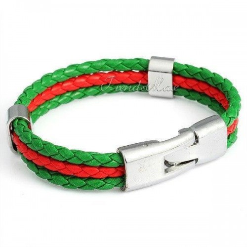Support Portugal Unisex Leather Bracelet