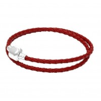 Silver Clasp Double Leather Bracelet [8 Variations]