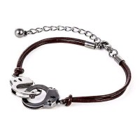 Handcuffed Stainless Steel Leather Bracelet [5 Variations]
