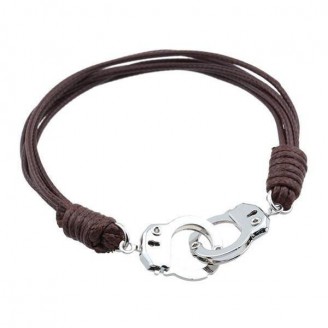 Handcuffed Stainless Steel Leather Bracelet [5 Variations]