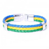 Support Brazil Leather Unisex Bracelet