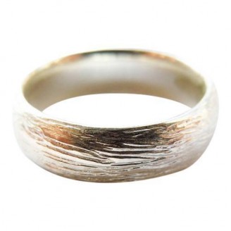 Handmade Sterling Silver Tree Skin Ring [4mm]