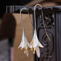 Elegant Sterling Silver Flower Earrings