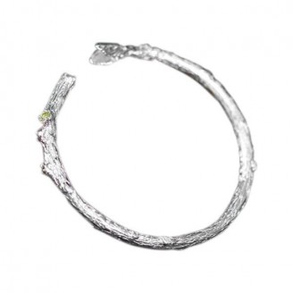 Sterling Silver Branch Bangle Bracelet