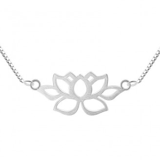 Padma Lotus Sterling Silver Necklace