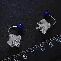Lapis Lazuli Crystal Diphylleia Earrings