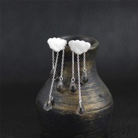 Nimbus Cloud Silver Dangle Earrings [3 Variants]