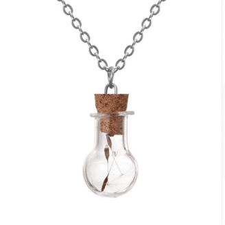 Dandelion Wish Bottle Necklace [8 Variants]