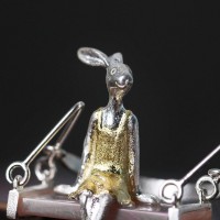 Lovely Lady Rabbit Silver Necklace