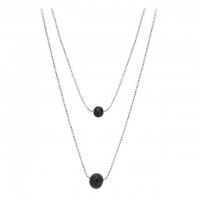 Layered Lava Stone Aromatherapy Diffuser Necklace [2 Variants]