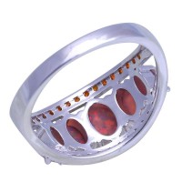Studded Fire Opal Ring