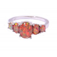 Multi-Stone Fire Opal Ring