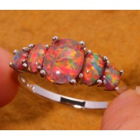 Multi-Stone Fire Opal Ring