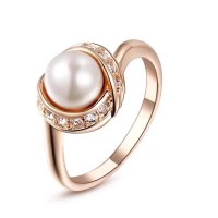 Vintage Rose Gold Black Pearl Ring [3 Variants]