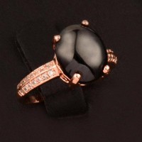 Rose Gold Black Opal Ring [2 Variants]