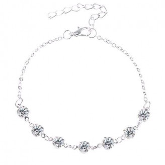 Classic Crystal Chain Anklet [2 Variants]
