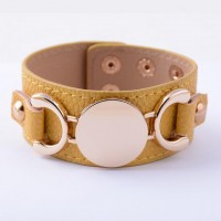 Monogram Leather Cuff Bracelet [16 Variants]