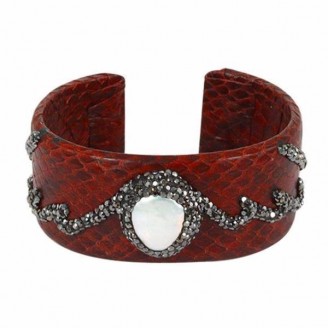 Elegant Leather Cuff Bangle Bracelet [4 Variants]