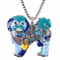 Cheerful Shih Tzu Oil Dog Necklaces [6 Variants]