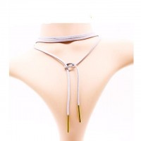 Thin Leather Strap Choker Necklace [16 Variants]