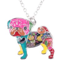 Colorful Pug Oil Dog Necklaces [6 Variants]