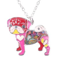 Colorful Pug Oil Dog Necklaces [6 Variants]