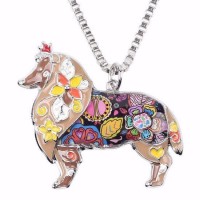 Charming Collie Oil Dog Necklaces [6 Variants]