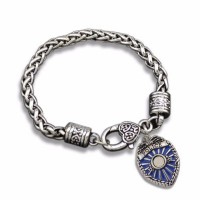 Police Shield Silver Chain Bracelet