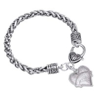 'Authorities Sister' Crystal Heart Charm Chain Bracelet